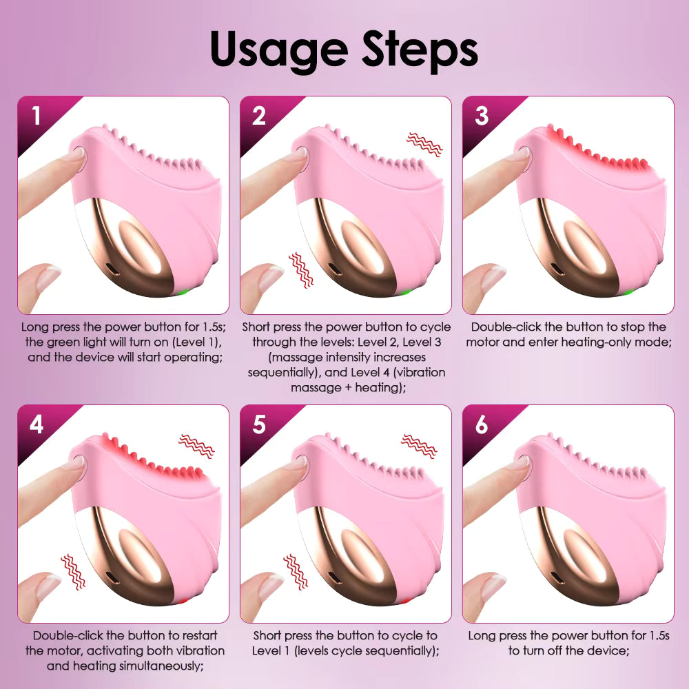 Vibrating Face Massager Lymphatic Contour Facial Brush for Jawline & Chin Sculpting