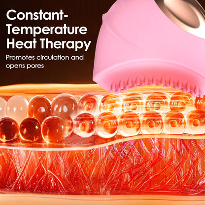 Vibrating Face Massager Lymphatic Contour Facial Brush for Jawline & Chin Sculpting